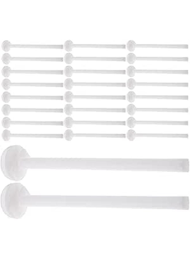 White Plastic Bird Perches 50 Pack Grinding Surface for Small Birds Parrots - Image 1