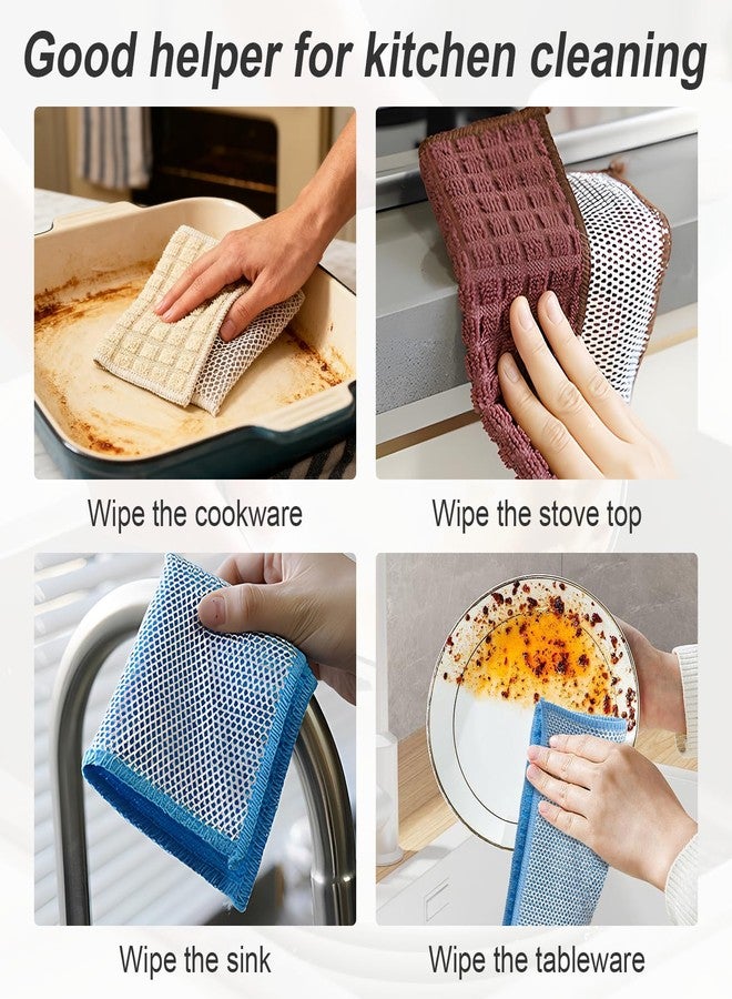 FALESHOS 20 pcs Multipurpose Wire Dishwashing Rags, Upgraded 2-Layer Non-Scratch Metal Wire Dish Cloths for Wet/Dry Use, Reusable for Kitchen & Cookware, Sinks Utensils Stovetops, Multicolor, 7.87"x7.87" - Image 4