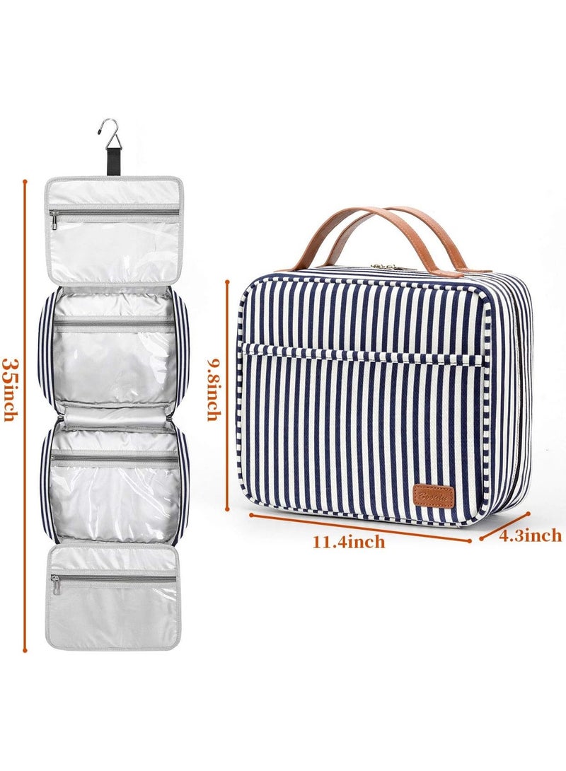 Hanging Travel Toiletry Bag,Large Capacity Cosmetic Toiletry Travel Organizer for Women/Men with 4 Compartments & 1 Sturdy Hook,Perfect for Travel/Daily Use - Image 3