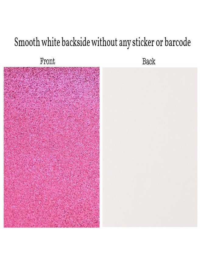 Crafasso 12" x 12" 300gms Heavy & Premium Glitter cardstock, 15 Sheets, Raspberry - Image 2