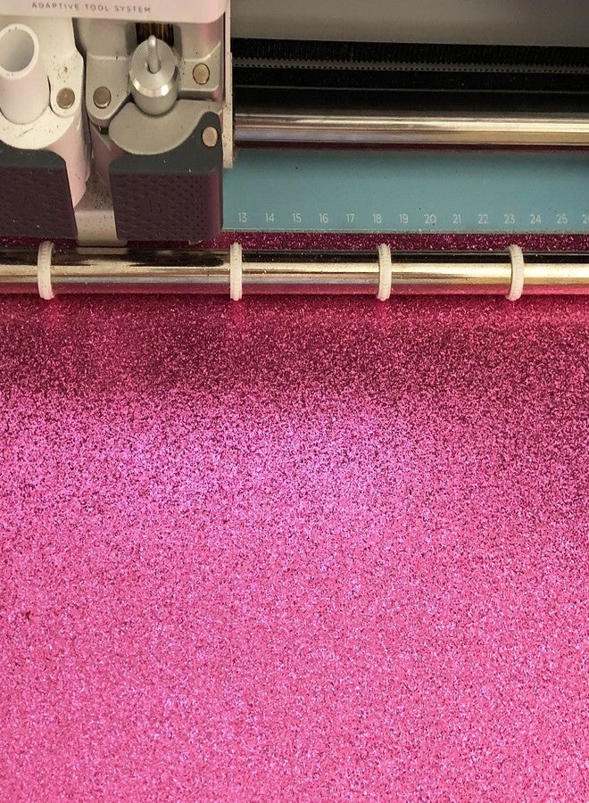 Crafasso 12" x 12" 300gms Heavy & Premium Glitter cardstock, 15 Sheets, Raspberry - Image 3