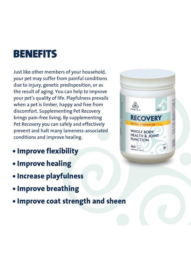 PURICA - Pet Recovery Extra Strength - Dog Supplement - Glucosamine Chews for Large & Small Breed Dogs - Hip & Joint Support - 360 Count (Pack of 1) - Image 3