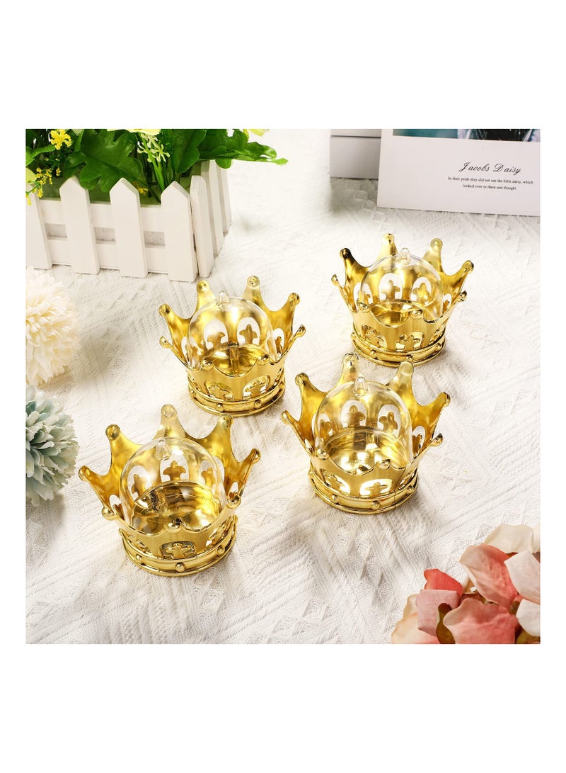 Zikra Crown Candy Storage Boxes, Gold Fillable Crown with Dome Party Favors Decorative, Crown Goblet, Fillable Golden Crown Candy Containers, for Baby Shower Princess Birthday Party Supplies (12PCS) - Image 4
