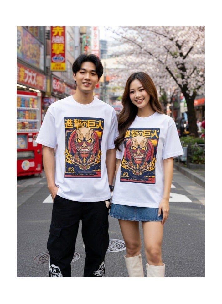Dirty Lizard White printed t-shirt with Anime image 100% cotton 3 - Image 1