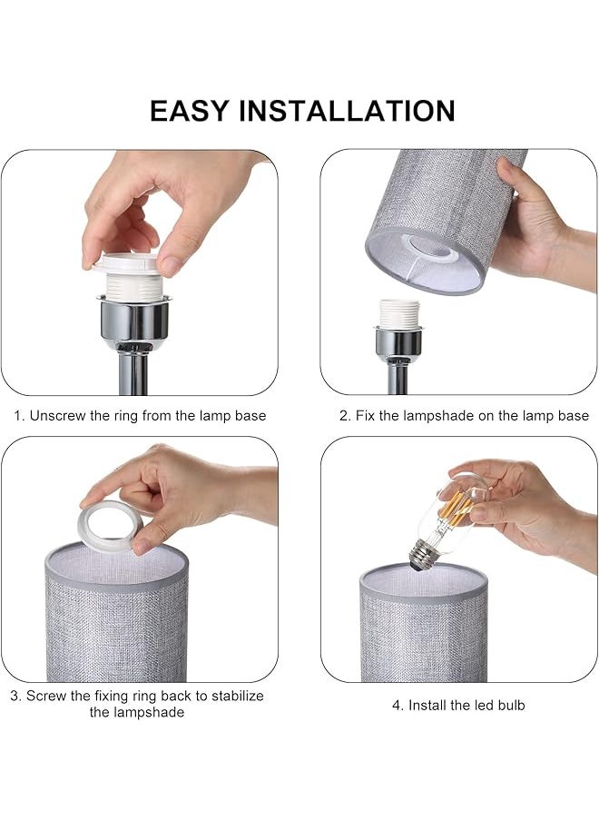 erorex Ac 220－240V Bedside Table Lamp Desk Light Nightstand Lamp Dual Usb And Socket Sensitive Touching Control 3 Levels Dimmable Brightness Adjustable For Bedroom Dorm Living Room  - Image 5