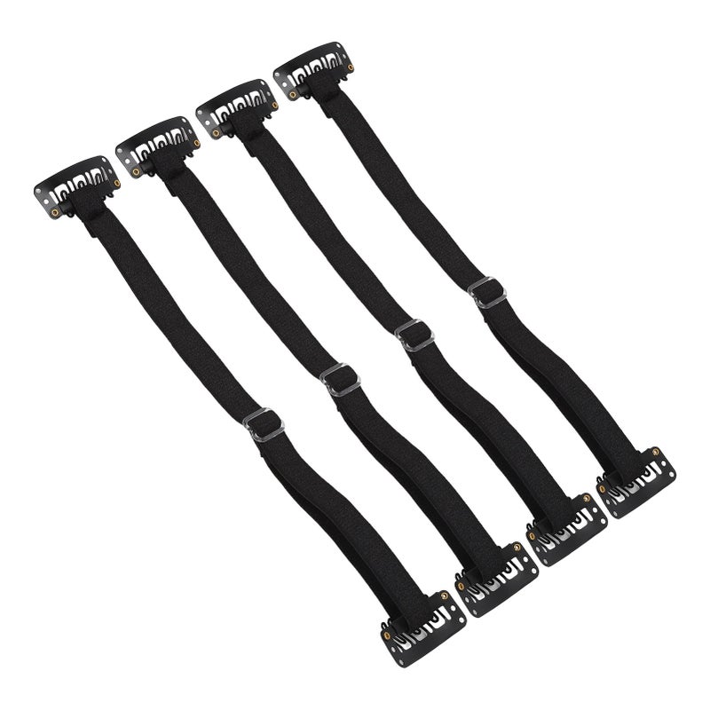 4PCS Face Lifting Band with Hairclip Adjustable Elastic Facial Lift Belt Eye Wrinkle Removal Belt Black - Image 1