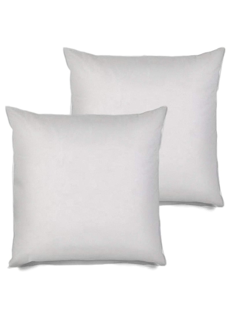 MSD MSD 2 Pack Pillow Insert 26x26 Hypoallergenic Square Form Sham Stuffer Standard White Polyester Decorative Euro Throw Pillow Inserts for Sofa Bed  Made in USA Set of 2  Machine Washable and Dry 