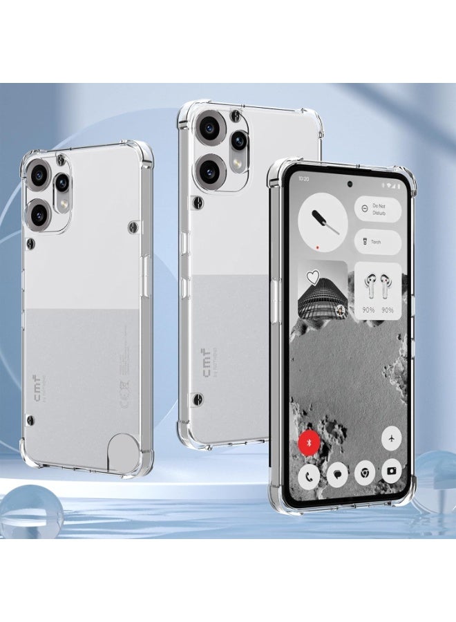 Case for Nothing CMF Phone 2 Pro Clear Cover with Reinforced Corner Bumper Slim Fit Shockproof Flexible TPU Case for Nothing CMF Phone 2 Pro - Image 5