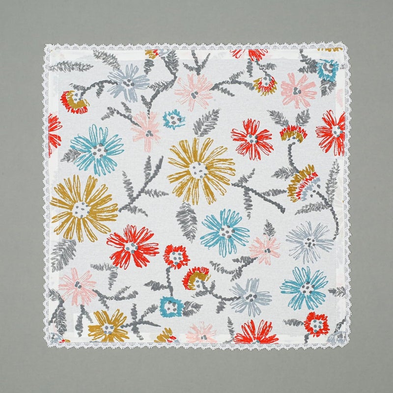 Bedding Craft Dinner Cloth Napkins  18x18 Inch Multicolor Lace Print Design Set of 12  Perfect for Table Dcor - Image 5