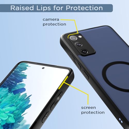 Pikkme Back Cover for Samsung Galaxy S20 Fe 5G Compatible with Mag-Safe | Shockproof Design | Hard Transparent Back Case (Black Mag-Safe) - Image 4