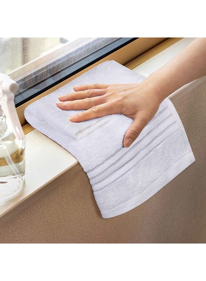 Utopia Towels 12 Pack Premium Wash Cloths Set, 12 by 12 Inches, 100% Cotton Ring Spun, Highly Absorbent and Soft Feel Washcloths for Bathroom, Spa, Gym, and Face, White - Image 3