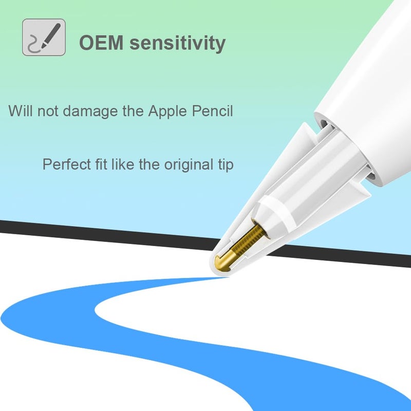 SIXFU Replacement Tips for Apple Pencil Tips, Apple Pencil Pro Tips Set, Professional Sturdy Apple Pen Tips with Pink Case Accessories Compatible with iPad Pencil 2/1 USB C Tips(6 PCS) - Image 3
