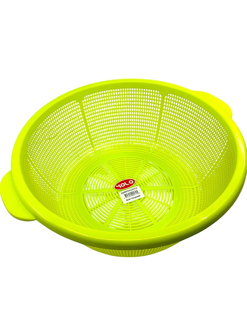 YOLO Multi Purpose Plastic Stainer Colander Washing Net for Fruits, Vegetable and Meat -37cm - Image 1