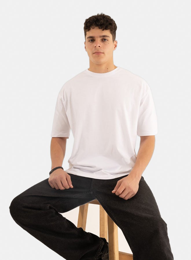 Essentials, regular fit t shirt for men white - Image 1