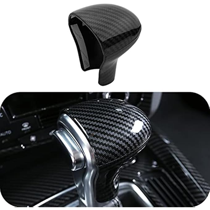 ريحني غطاء مقبض ناقل الحركة بأسلوب رياضي لغطاء رأس ناقل الحركة وملصق لأودي A4 A5 A6 S6 A7 S7 Q5 Q7 ABS مع نمط ألياف الكربون - Image 1