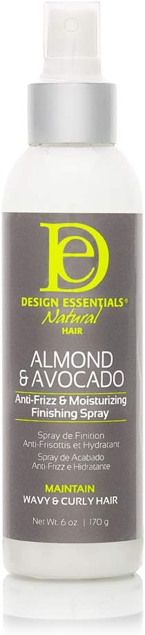 Design Essentials Natural Hair Almond Avocado Anti Frizz Moisturizing Finishing Spray 170g