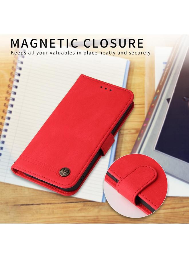 اس-توب جراب هاتف Realme 14 Pro+ Global Skin Feel Life Tree Metal Button Leather - Image 5