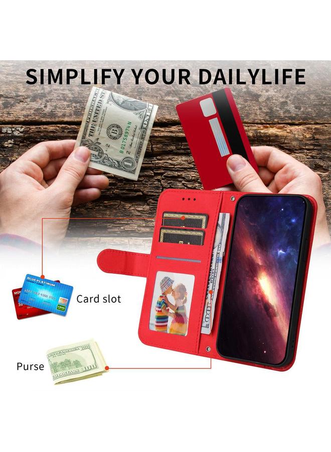 اس-توب جراب هاتف Realme 14 Pro+ Global Skin Feel Life Tree Metal Button Leather - Image 3