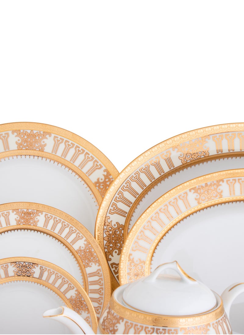 Hic Yamasen Japanese Gold Plated Porcelain Dinner Set 95 Pieces  - Image 2