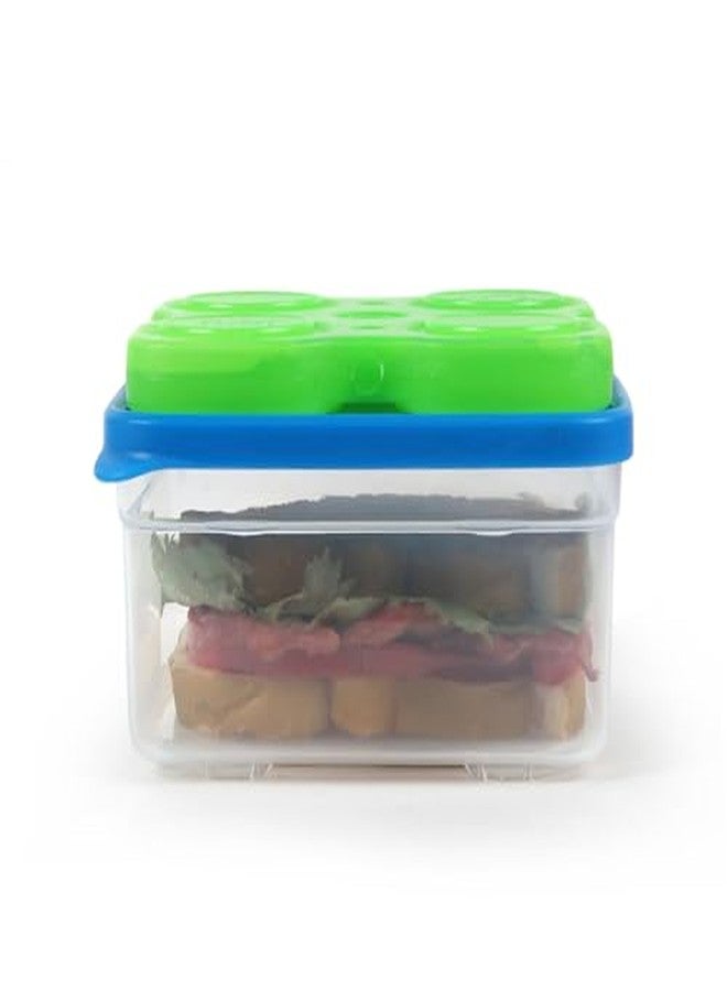 Arctic Zone Interlocking Ice Bricks - (2-Pack) Double-Sided Ice Bricks - Snaps Onto Container Lids - Green - Image 4