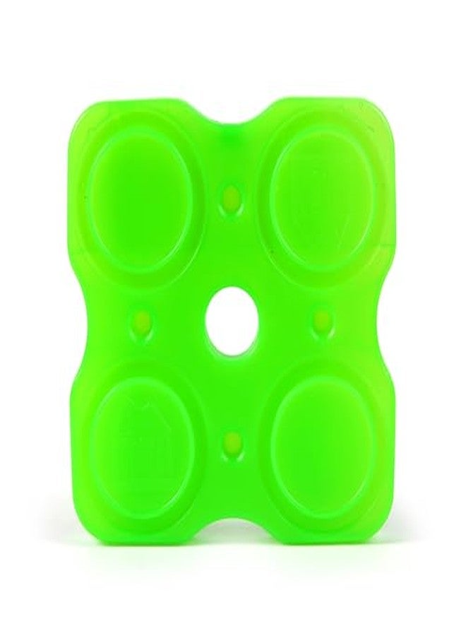 Arctic Zone Interlocking Ice Bricks - (2-Pack) Double-Sided Ice Bricks - Snaps Onto Container Lids - Green - Image 3