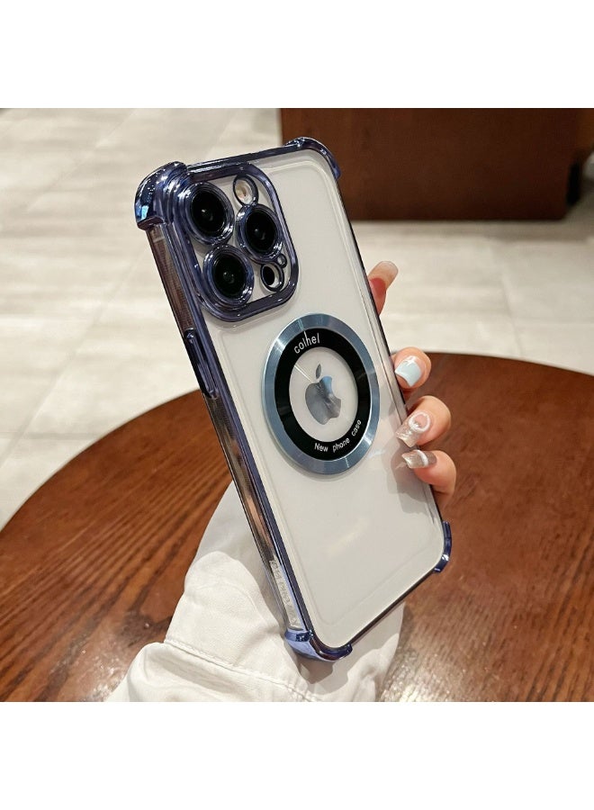 NIBEMINENT Four Corner Airbags Prevent Falling Protection Case With Magsafe For iPhone 14 Pro, Blue