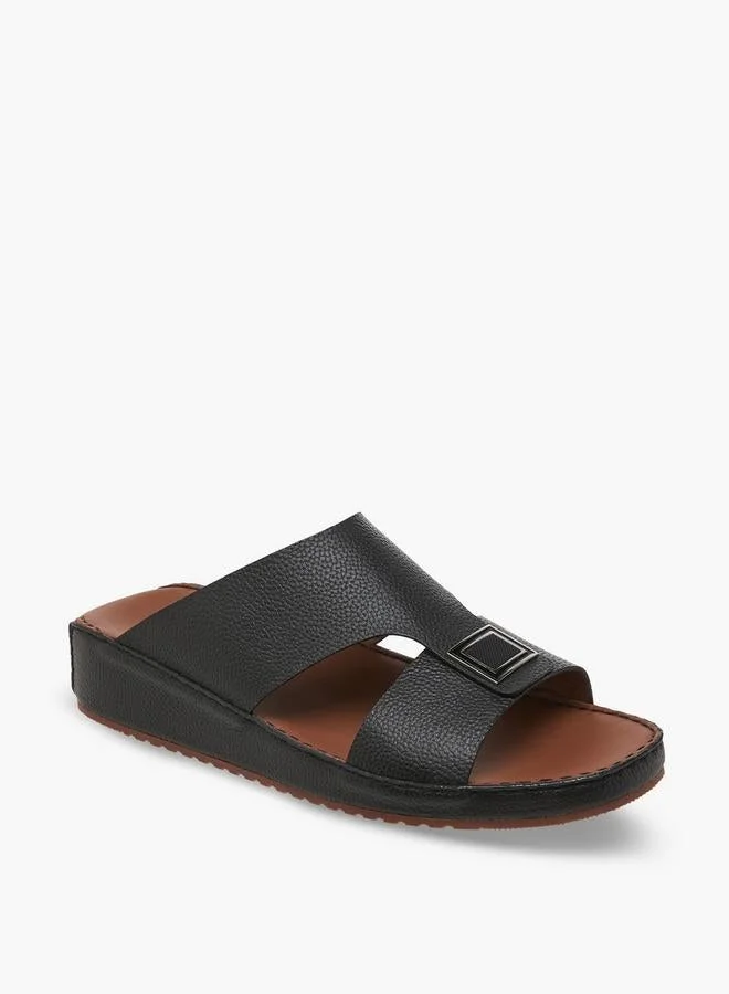 DUCHINI Men Textured Leather Arabic Sandals Ramadan Collections