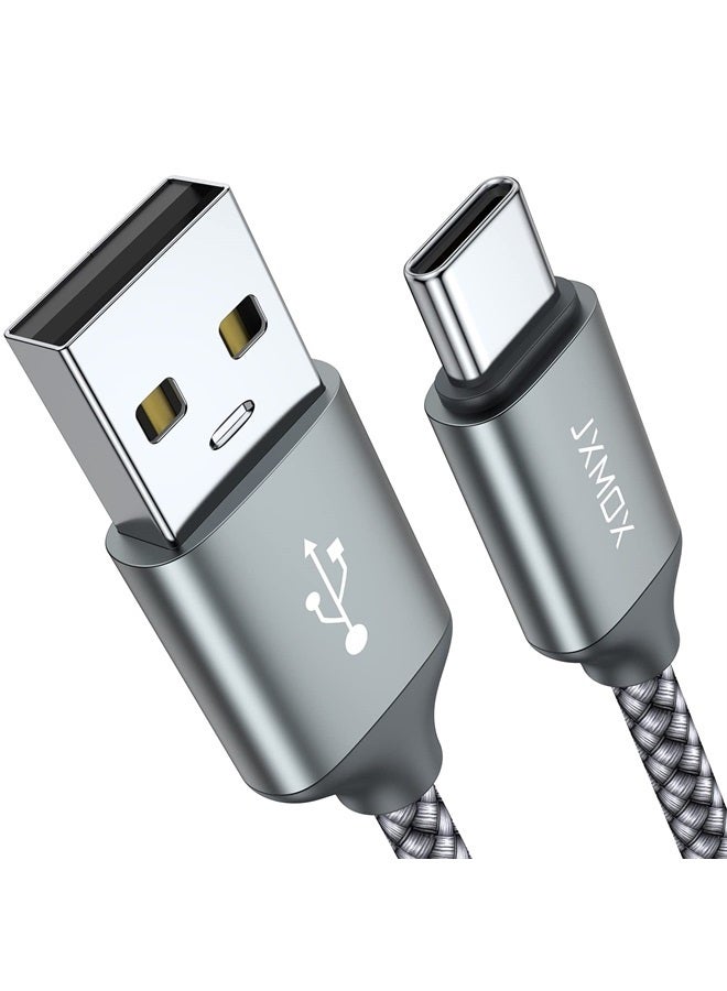 USB Type C Cable,USB A to USB C 3A Fast Charging (3.3ft 2-Pack) Braided Charge Cord Compatible with Samsung Galaxy S10 S9 S8 Plus,Note 9 8,A11 A20 A51,LG G6 G7 V30 V35,Moto Z2 Z3,USB C Charger (Grey)