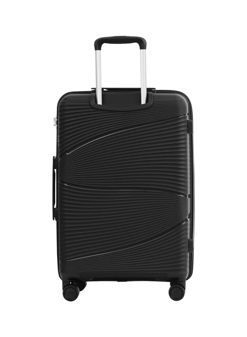 بارا جون Parajohn 3 Piece PU Hardside Trolley Luggage Set With 360° Spinner 4 Wheels, 20 Inch Cabin, 24 Inch Medium & 28 Inch Large Travel Suitcase Set
