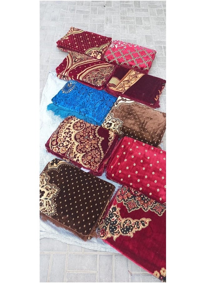 ALSAQER Alsaqer Turkey Premium Quality Majlis Mat | Majlis Carpet (1.4x2 Mtr) | Soft, Shine, Desert Mat, Camping Mat, Picnic Mat, Camping Rug, Travel Mat, Rug for Living Room, Office - Assorted Design  - Image 2