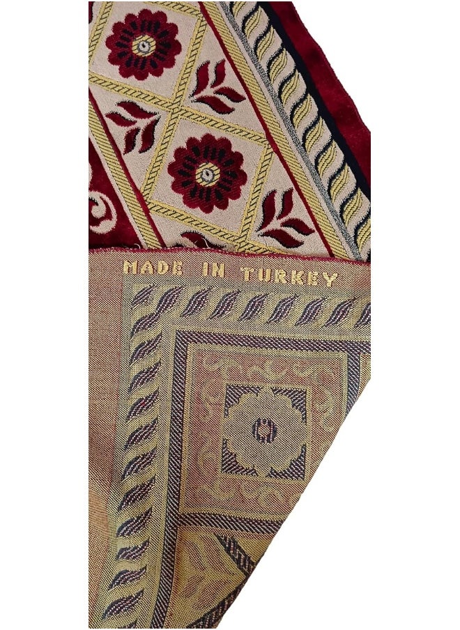 ALSAQER Alsaqer Turkey Premium Quality Majlis Mat | Majlis Carpet (1.4x2 Mtr) | Soft, Shine, Desert Mat, Camping Mat, Picnic Mat, Camping Rug, Travel Mat, Rug for Living Room, Office - Assorted Design  - Image 5