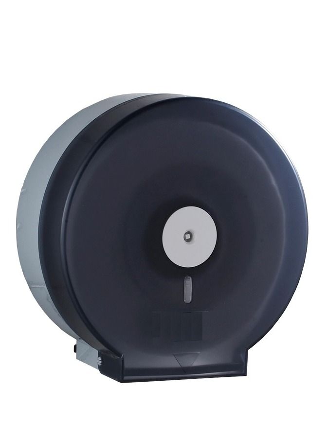 vsell24 Large Wall Mount Round Toilet Paper Tissue Dispenser Bathroom Kitchen Toilet Black  - Image 1