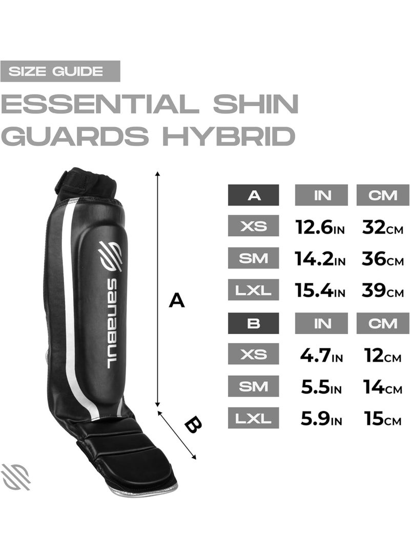 Sanabul Essential Kickboxing Shin Guards – Pro-Tested, Versatile MMA, Muay Thai & Kickboxing Shin Pads, Metallic Silver L/XL - Image 4