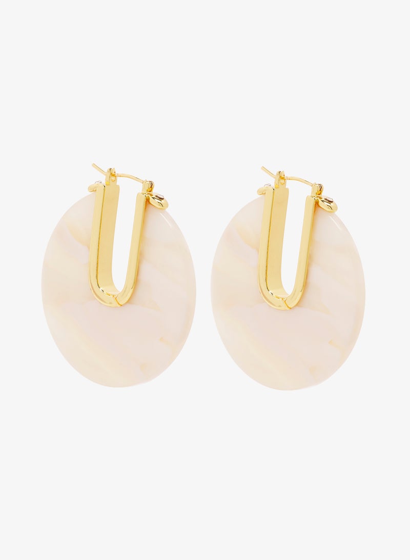 جينجر أقراط دائرية من الراتنج بتفاصيل دقيقة - Image 1