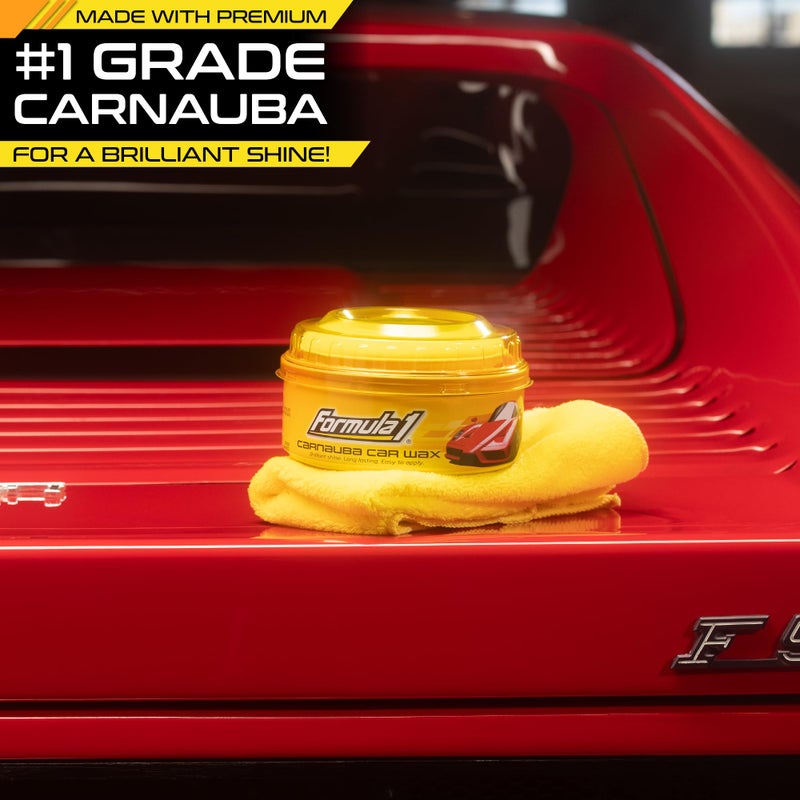 Formula 1 Carnauba Car Wax Paste - High-Gloss Shine - Polish for Car Detailing to Shine & Protect â€“ Remove Haze and Paint Swirls w/ Micropolishing Agents â€“ Car Cleaning Supplies (12 oz) - Image 3