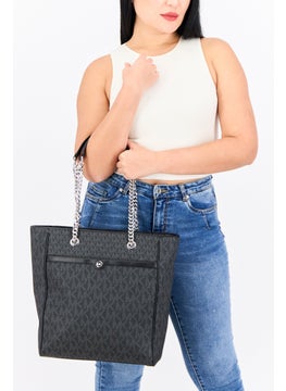 Michael Kors Women Brand Logo Tote Bag 34 H x 30 L x 8 W cm, Black  - Image 2