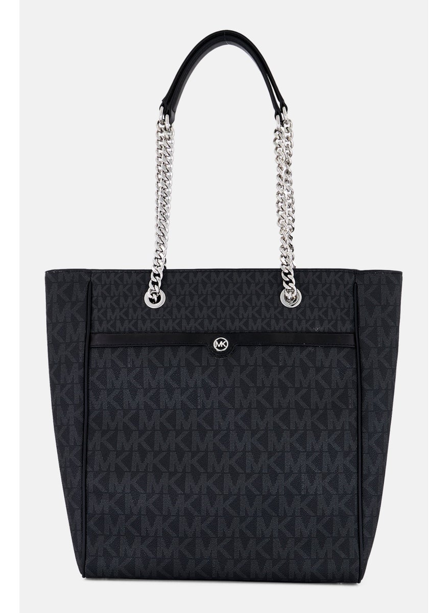 Michael Kors Women Brand Logo Tote Bag 34 H x 30 L x 8 W cm, Black  - Image 1