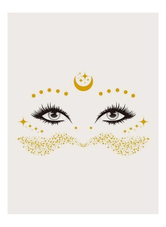 خيشة ملصق تاتو للوجه على شكل حورية البحر