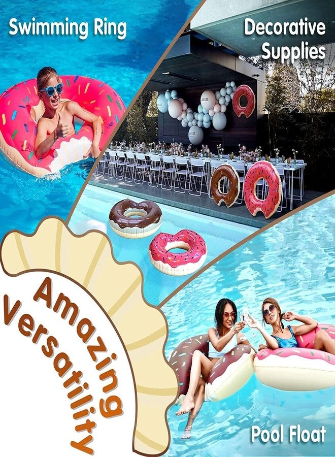 DMAR Pool Floats Donut Inflatables 23.4" Donut Pool Floats for Kids Donut Floatie Doughnut Pool Float Donut Swimming Ring for Beach Pool, 1Pcs, Pink - Image 4