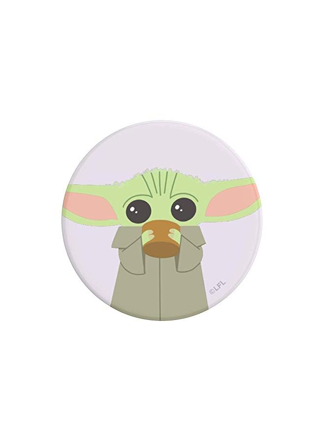 POPSOCKETS مقبض هاتف مع حامل قابل للتمدد، ومقبس منبثق للهاتف - Star Wars - The Child Tea (لامع) - Image 2