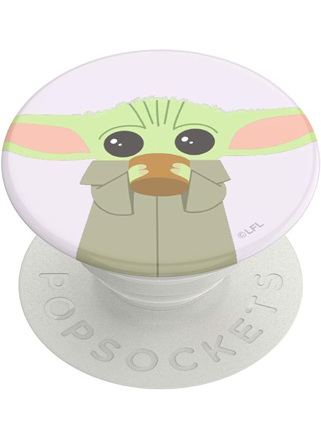 POPSOCKETS مقبض هاتف مع حامل قابل للتمدد، ومقبس منبثق للهاتف - Star Wars - The Child Tea (لامع) - Image 1