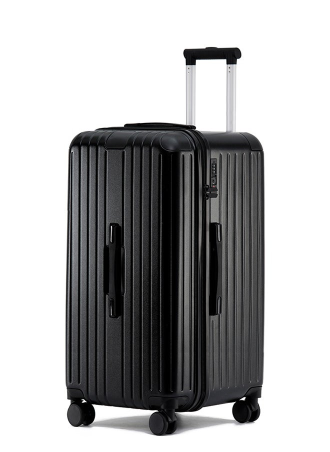 LIGHTGO 7610 black large suitcase ABS mix PC Suitcase Trunk case check in luggage 29inch with TSA travel case