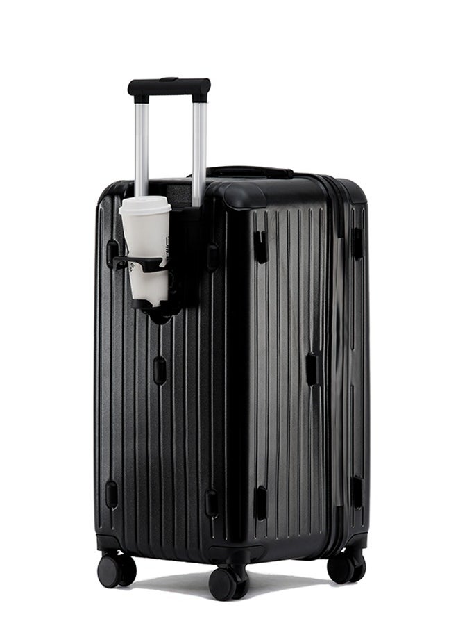 LIGHTGO 7610 black large suitcase ABS mix PC Suitcase Trunk case check in luggage 29inch with TSA travel case