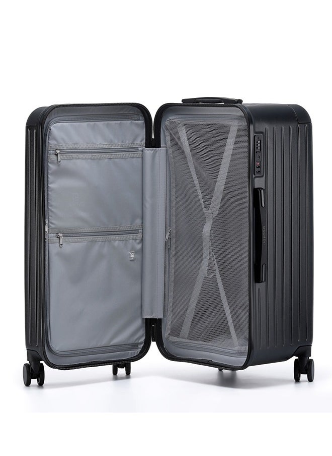 LIGHTGO 7610 black large suitcase ABS mix PC Suitcase Trunk case check in luggage 29inch with TSA travel case