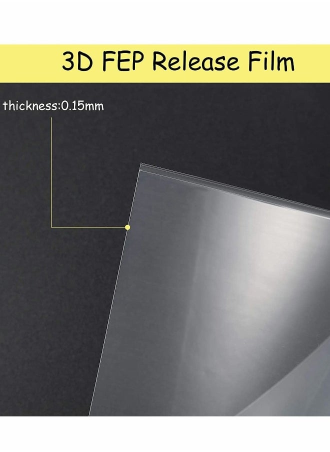 Generic FEP Film, High Transmittance Strength Film with Replacement Plastic Spatulas, Thickness 0.15 mm Compatible with UV DLP 3D Printers, LCD SLA Resin (140 x 200 mm)  - Image 3