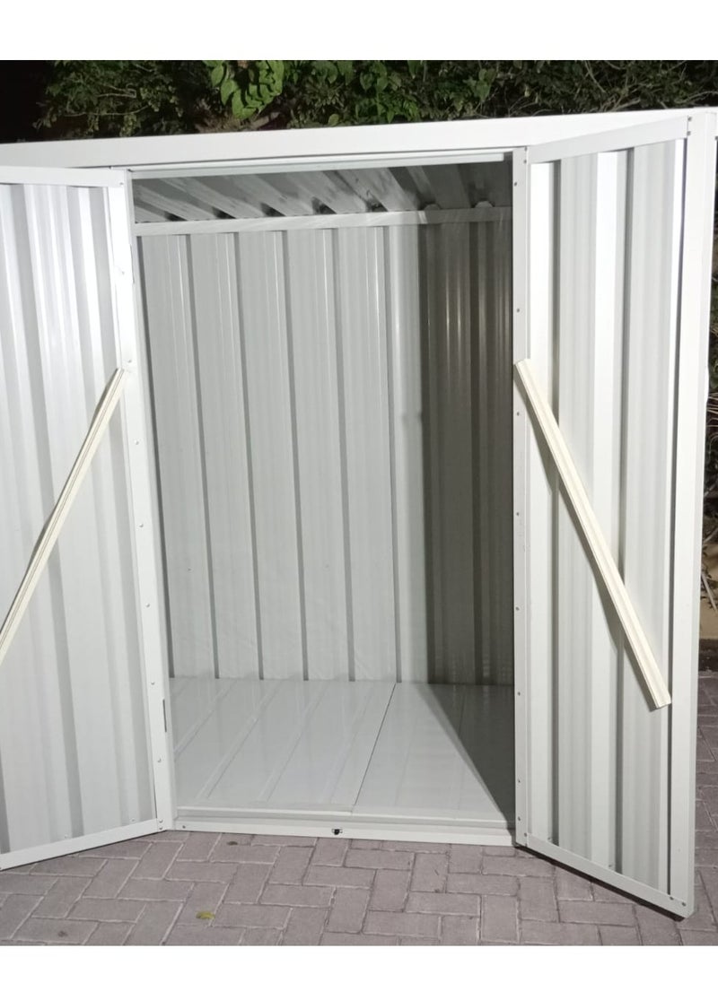 Generic - QuadBliss GARDEN STORAGE SHED with  Base | 205cm L x 105cm W x 200cm H | Secure and Durable | Lockable Design | Rust and Water-Resistant/ Hinge door. - Image 1