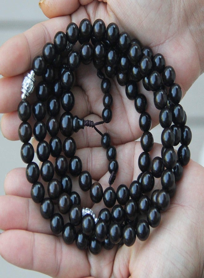 DharmaObjects خرز التأمل التبتي 108 من خشب الأبنوس من دارما أوبجيكتس للرحمة (خشب الأبنوس) - Image 5