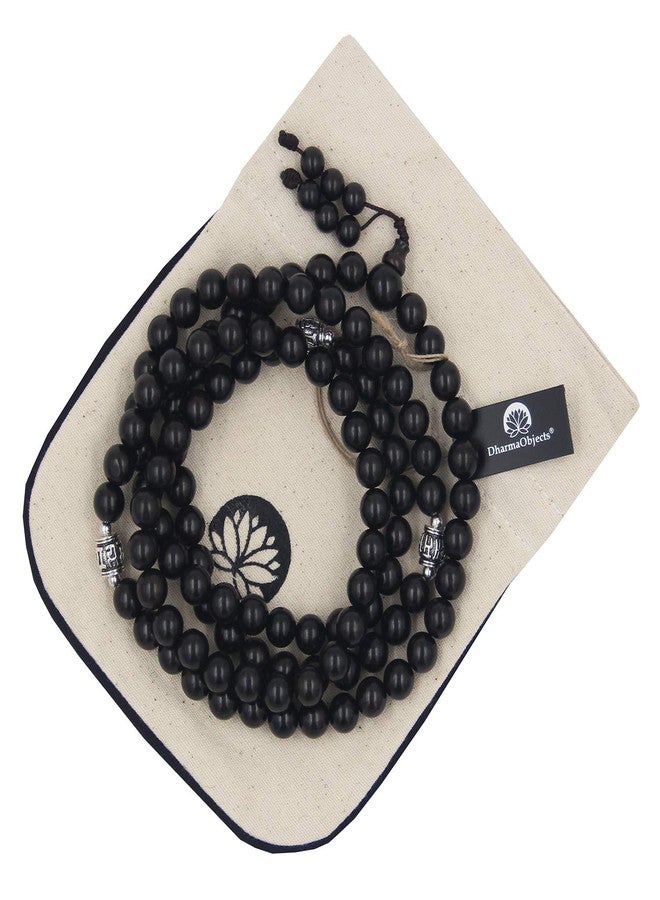 DharmaObjects خرز التأمل التبتي 108 من خشب الأبنوس من دارما أوبجيكتس للرحمة (خشب الأبنوس) - Image 2