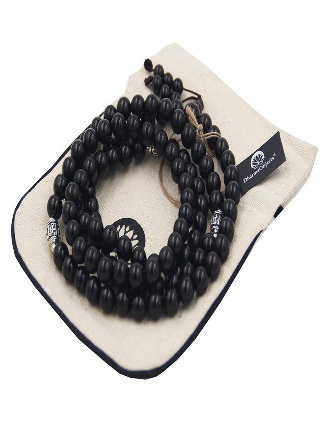 DharmaObjects خرز التأمل التبتي 108 من خشب الأبنوس من دارما أوبجيكتس للرحمة (خشب الأبنوس) - Image 1
