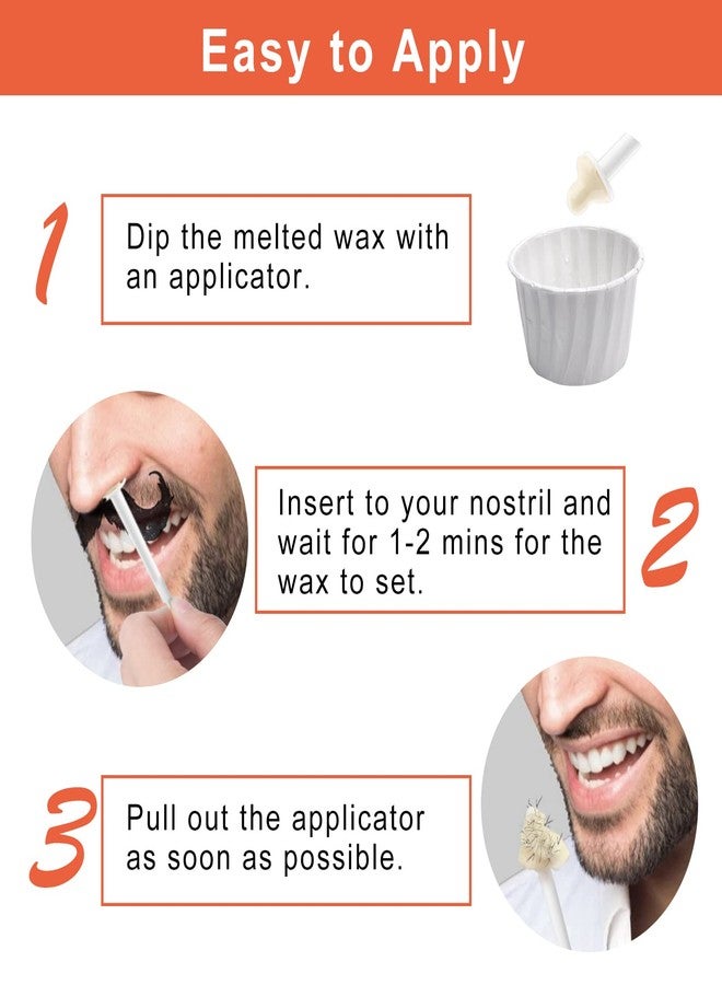 ANREACHO Nose & Ear Hair Wax Kit for Men & Women, 100g Wax with 20 Applicators, Safe Home Grooming Solution for Painless 15-20 Time Usage - Image 4